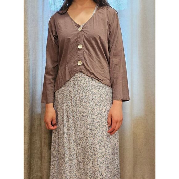 Tulip Tops - Tulip Cotton Boho Beach vibe Top high low size M